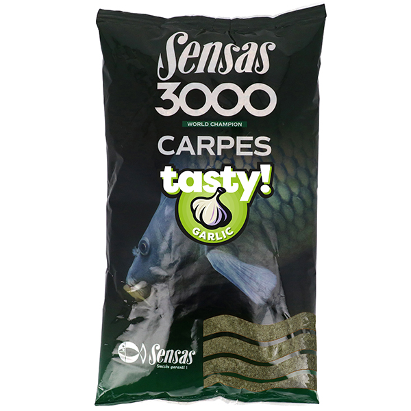 Krmivo Sensas 3000 Carpes Tasty Garlic - kapor/cesnak
