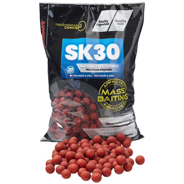 Starbaits SK 30 Mass Baiting 3kg - boilies pre masívne kŕmenie