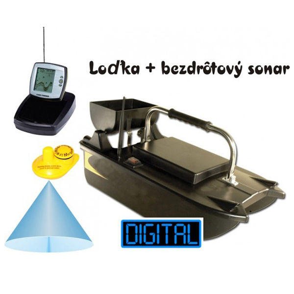 Zavážacia loďka Bait Liner + bezdrôtový sonar Fish Finder