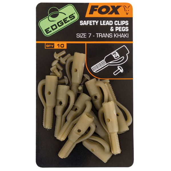 Klip na olovo Fox Edges Safety Lead Clip and Pegs