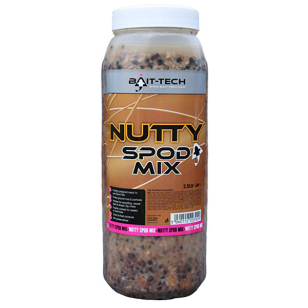 Varený orechový partikel Bait-tech Nutty Spod Mix 2,5l