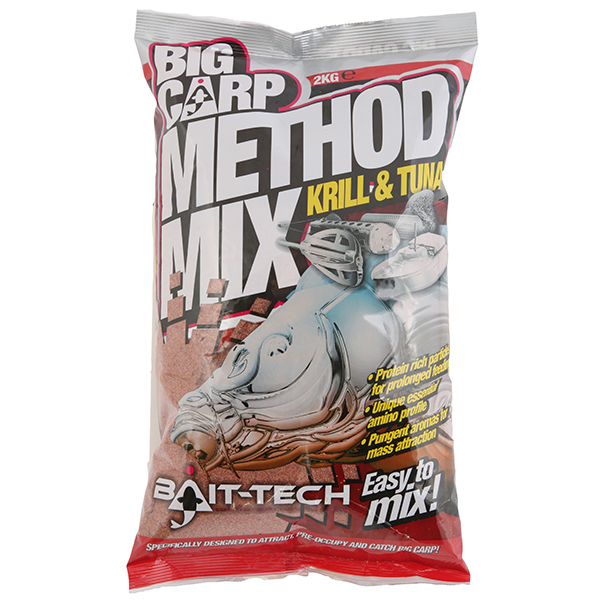 Krmivo Bait-tech Big Carp Method Mix Krill and Tuna 2kg