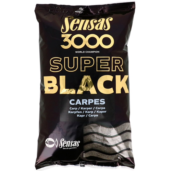 Krmivo Sensas 3000 Super Black Carpes - kapor/čierne