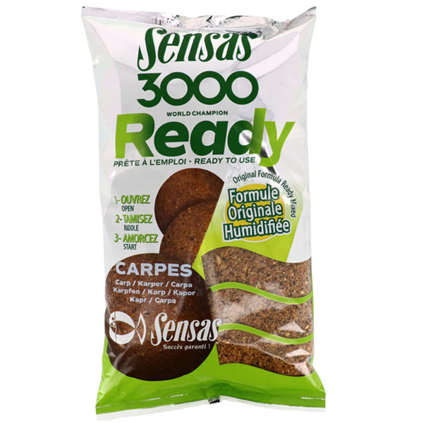 Vlhčené hotové krmivo Sensas 3000 Ready Carpes - kapor