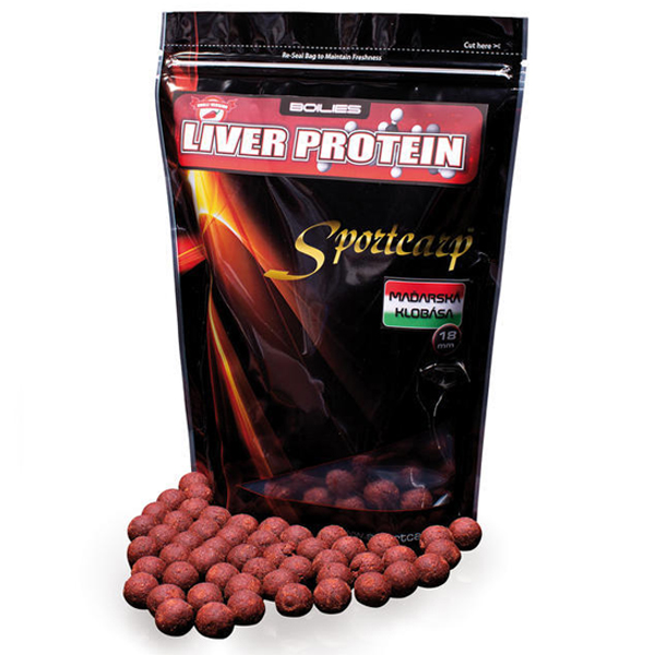 Boilies Sportcarp Liver Protein Hungarian Sausage - maďarská klobása