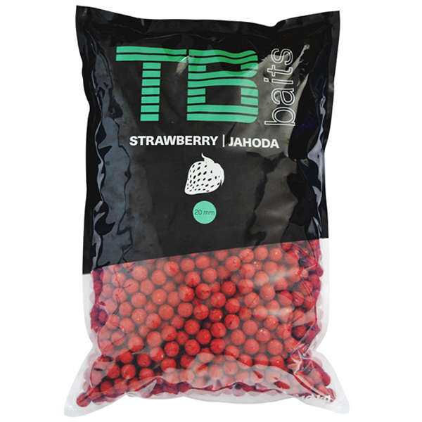 Boilies TB Baits Strawberry 10kg - jahoda