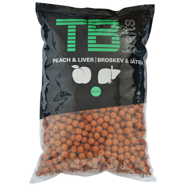 Boilies TB Baits Peach Liver 10kg - broskyňa/pečeň