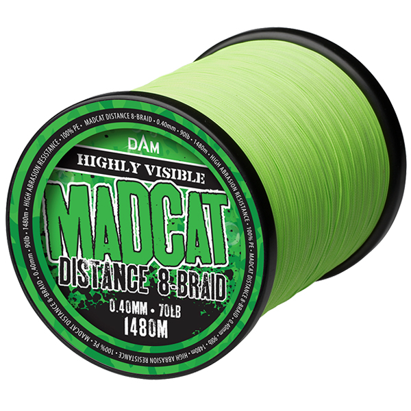 Sumcová šnúra Madcat Distance 8 Braid 0,45mm / 45,3kg