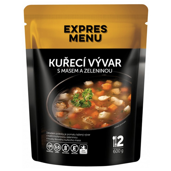 Expres Menu Kurací vývar s mäsom a zeleninou - 2 porcie