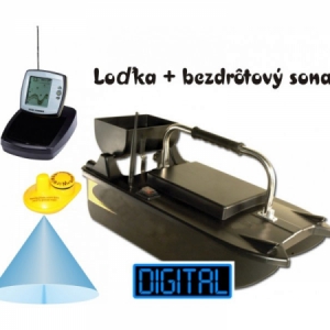 Zavážacia loďka Bait Liner + bezdrôtový sonar Fish Finder