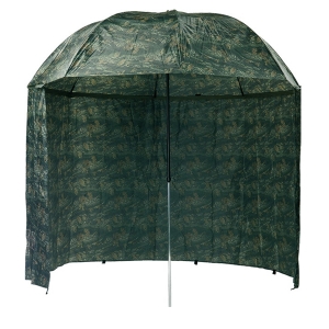 Lehátko Bedchair Premium + dáždnik s bočnicou PVC Camou
