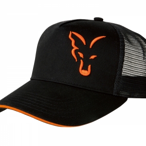 Šiltovka Fox Black/Orange Trucker Cap